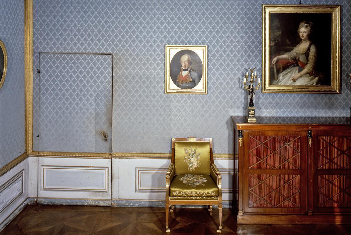 Old writing room with a hidden door in the king's apartment at Ludwigsburg Residential Palace