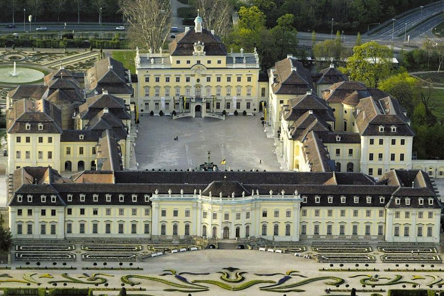 Aerial view of Ludwigsburg Residential Palace