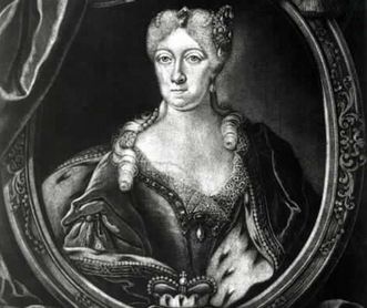 Duchess Johanna Elisabetha, copper engraving by Ferdinand Stenglin, circa 1710