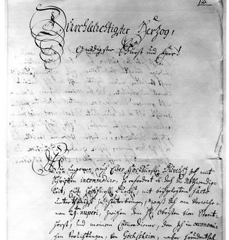 Letter from Wilhelmine von Grävenitz to Duke Eberhard Ludwig from 1731. Scan: Landesmedienzentrum Baden-Württemberg