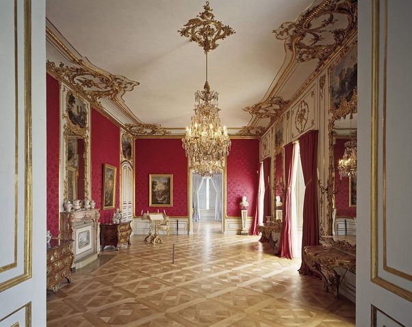 Château résidentiel de Ludwigsbourg, Vue de la chambre d'assemblée; l'image: Staatliche Schlösser und Gärten Baden-Württemberg, 