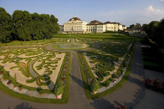 Residenzschloss Ludwigsburg, Luftaufnahme vom Schlossgarten